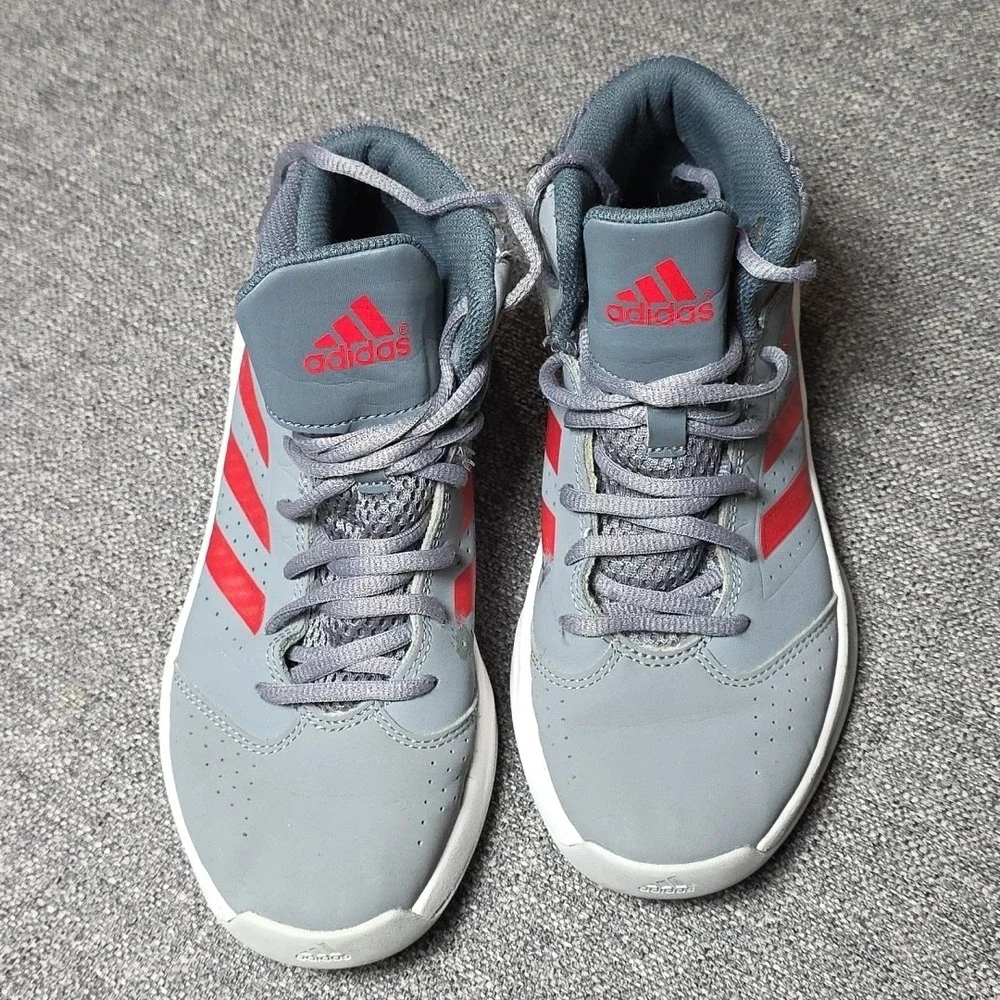 Adidas Isolation 2 Grey Red High Top Basketball CLN 1DU001 Youth 4.5